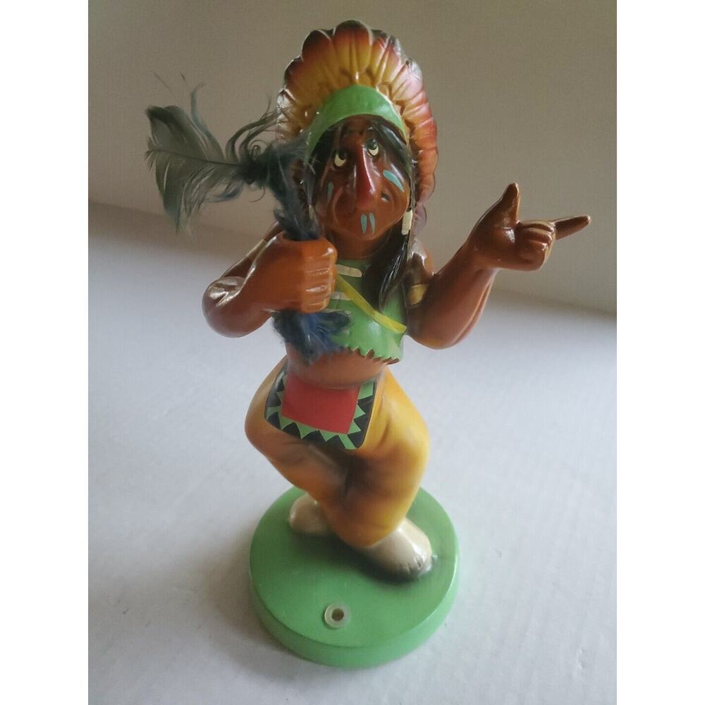 Vintage MCM Ceramic Native American Bar Caddy Cigarette Holder- Nasco Japan